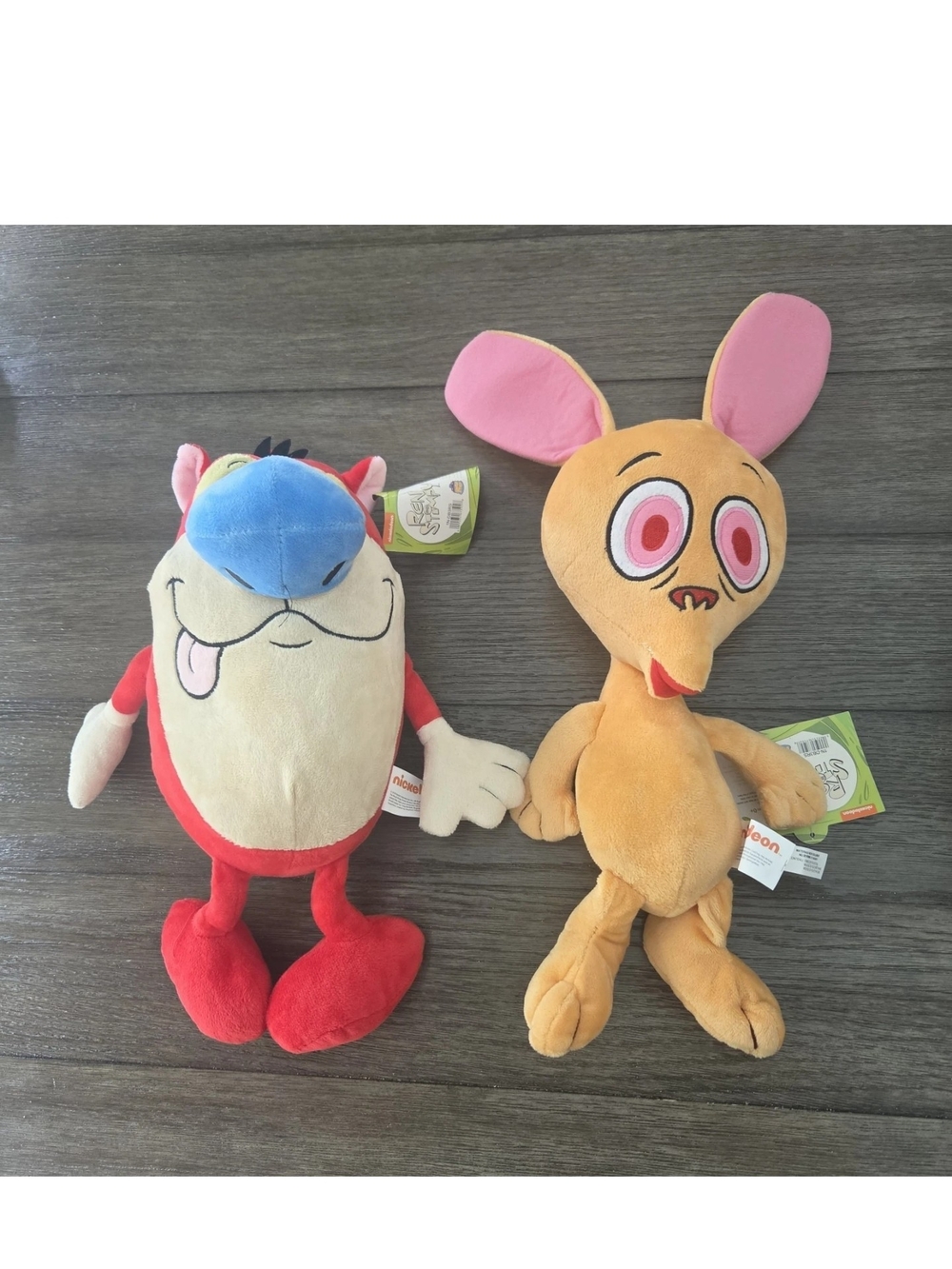Ren and Stimpy Plush Set Of 2 Viacom 2018 Nickelodeon NEW W/Tags